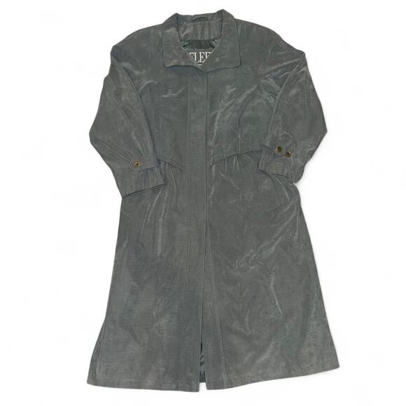 Insane rare vintage NWT preppy coquette suede trench coat - Picture 2 of 7